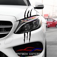 Monster claw sticker car headlight sticker