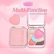 Gogo Dance Seven-Color Blush Eyeshadow Integrated Palette Pearlescent Matte Daily Earth Color Integr