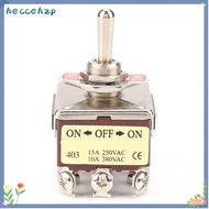 HECCEHZP Toggle Switch, 3 Position 4PDT Rocker Switch, Sturdy Design Self-locking Type Mini Size 12 