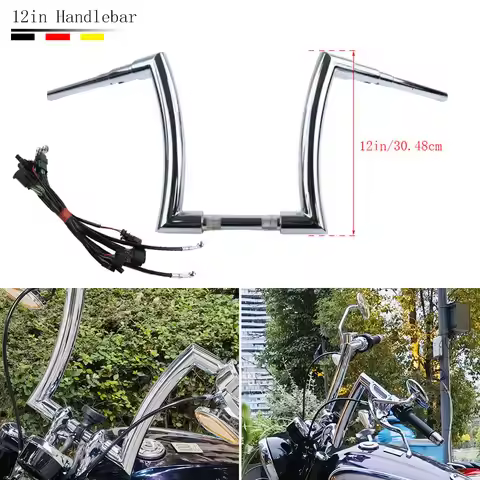Motorcycle R 18 Handlebar 12inch 14inch Black Chrome Steel Handle Accessories Bar For BMW R18 100 Ye