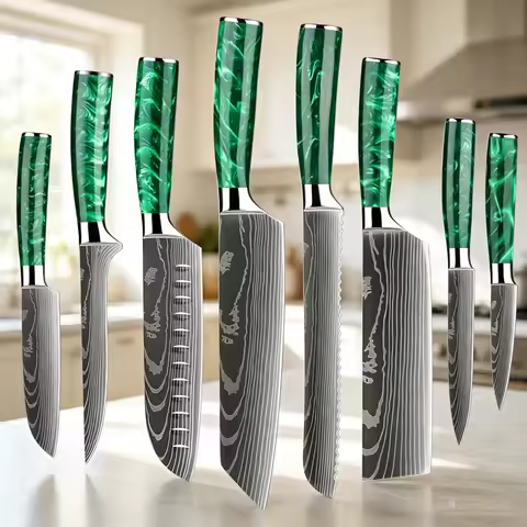 XITUO Chef Knives Set 1-8Piece, Kitchen Knife for Daily Use,High Carbon Steel Culinary Knives Blade 