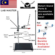 LAB MASTER/MAS Retort Stand Lab Parts & Accessories (Boss head, Clamp, Rod, Retort Base, Double Bure