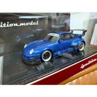 Ignition Model IG2150 1/64 RWB 993 Blue Metallic S1 5 spoke wheel - Black + Silver