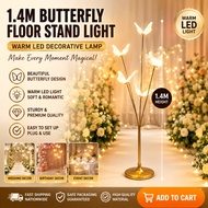 LED Butterfly Floor Stand Light Aisle Decor Warm Lamp for Birthday Church Party Event Decorations