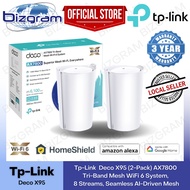 Tp-Link  Deco X95 (1Pack/2-Pack) AX7800 Tri-Band Mesh WiFi 6 System, 8 Streams, Seamless AI-Driven M