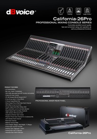 CALIFORNIA-26PRO MIXER 26 CHANNEL DBVOICE ORIGINAL / MIXER 26 CHANNEL / CALIFORNIA26PRO DBVOICE / CA