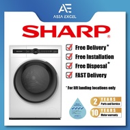 SHARP ES-FH85BG-W | ES-FH95BG-W | ES-FH105BG-W 8.5/9.5/10.5KG WHITE FRONT LOAD WASHING MACHINE