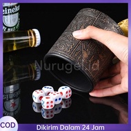 Leather Dice Cup Dice Whisk Dice Shaker Glass Dice Cup For Playing Dice Holder
