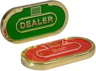 TX GIRL Casino Dealer Buttons Metal Poker Dealer Button Dealer Texas Hold'em Poker Chips Casino Boar