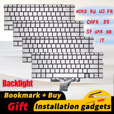 Suitable for HP ENVY X360 13-BA 15-ES 13-BD 13-AY TPN-C147 C145 backlit keyboard AR CAFR DE SP FR IT