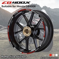 For 17'' Inches HONDA CB400X Motorcycle Wheel Hub Sticker Reflective Rim Scooter Hub Strips Decals Accessories