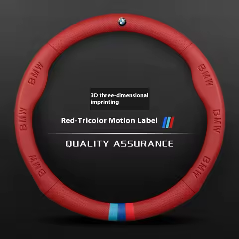 Car 3D Embossing Ventilate Steering Wheel Cover For BMW M Power M3 M4 M5 E36 E39 E46 E60 E90 F10 F15