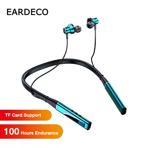 EARDECO Bluetooth Headphone 100 Hours Playback Bass Inear Wireless Earphone Neckband Waterproof Spor