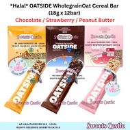 Halal OATSIDE Oat Cereal Bar (18g x 12bar) Chocolate / Strawberry / Peanut Butter (Inner) Wholegrain