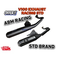 V100 EXHAUST RACING STD BLACK #V100#EKZOS#EJOS#