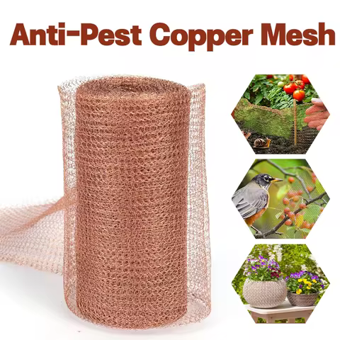 1-15m Anti-Pest Copper Mesh Copper Mesh Roll for Mice 12.7cm Pure Copper Mesh Anti Snail Copper Wire