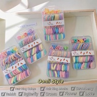 【OONLI】Korea pretty Hair Set 66pcs/hair rubber band/hair clip/hair ties/Ikat Rambut/Getah rambut Bud