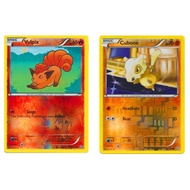 English Pokemon Card Vulpix - 18/124 /Cubone - 60/124 - Common Reverse Holo Black & White 6: Dragons