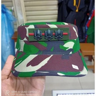 Topi Pet Komando PDL TNI + Pangkat Kolonel Logam 