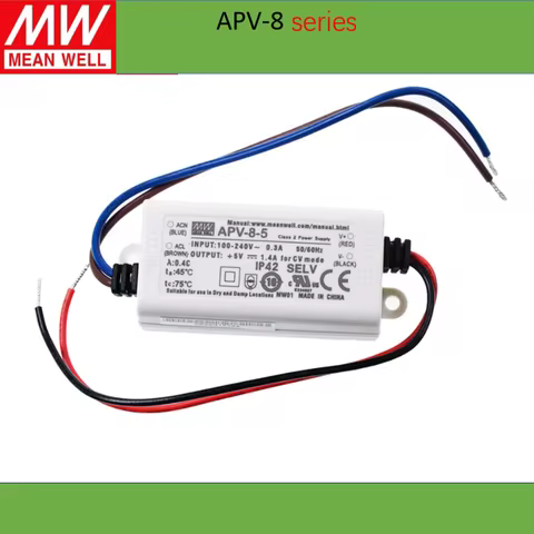 MEAN WELL APV-8 APV-8-5 APV-8-12 APV-8-24 Single Output Switching Power Supply APV-8 5V 12V 24V