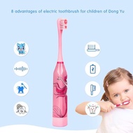 แปรงสีฟันไฟฟ้า แปรงสีฟันเด็ก Children Electric Toothbrush Cartoon Pattern Ultrasonic Waterproof Tooth Brush Double-sided Teeth Brush For Kids
