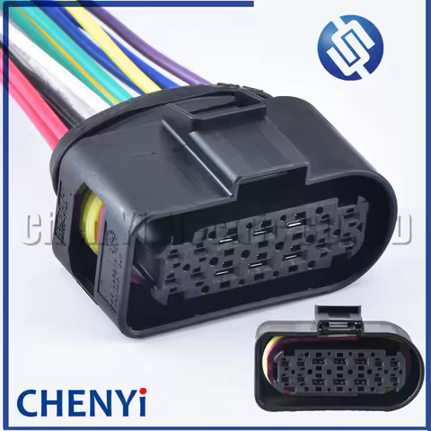 14 Pin LED light lamp wire socket automotive waterproof connector wiring Pigtail 3C0973737 3C0973837