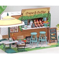 Diy Papercraft Diorama Crepes &amp; Coffee Shop Jasmine Paper 200gsm