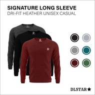 DLSTAR Signature Long Sleeve Tee Dri-fit Heather Unisex Casual | Homewear | Comfy Tee | Activewear |