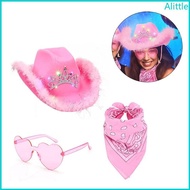 Alia Western Cowboy Hat Heart Shape Sunglasses Bridal Shower Cowgirl Costume Outfit
