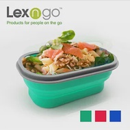 Lexngo 矽膠蓋可摺疊餐盒(小)-綠色
