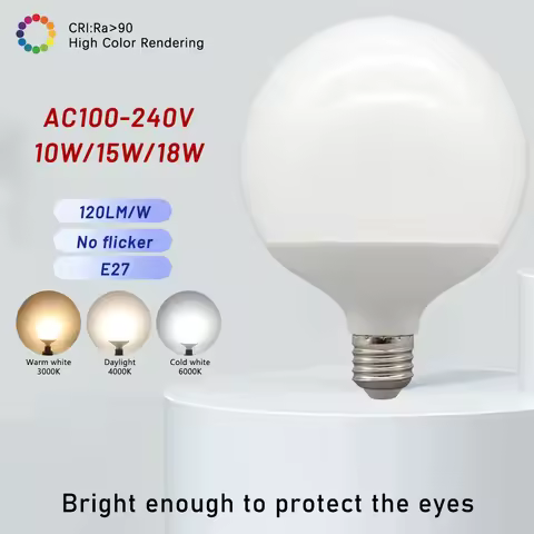 3PCS Energy Saving E27 18W 15W 10W LED Bulb G80 G95 G120 Global Light Lampada Ampoule RA90 LED Light
