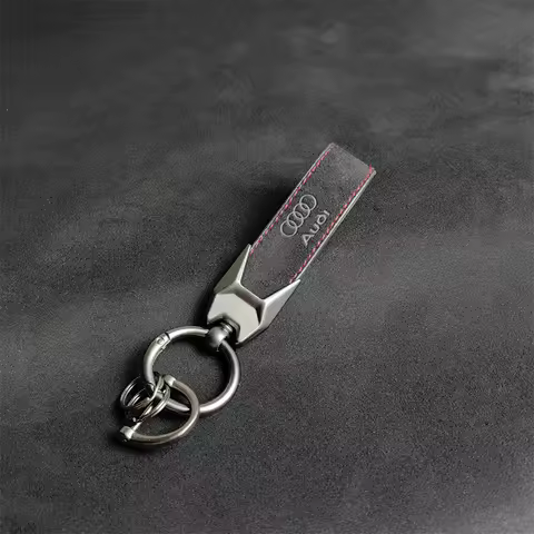 New Suede Leather Car Keyring Keychain For Audi A1 A3 A4 B8 8P 8V A6 C7 A5 Q5 B7 B6 B9 A7 A8 RS Q3 Q