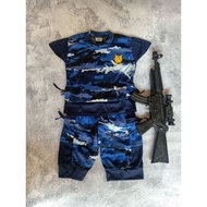 TNI AU camouflage girls' suit AURI camouflage girls' t-shirt