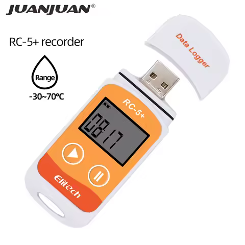 Elitech RC-5+ USB Data Logger Recorder PDF Reusable Temperature Data Logger Upgrade for Refrigeratio