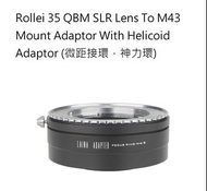 LAINA Rollei 35 QBM SLR Lens To M43 Mount Adaptor With Helicoid Adaptor (微距接環，神力環)