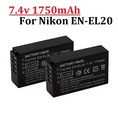 1750mah EN-EL20 EN EL20 EN EL20a Camera Battery for Nikon Coolpix P950 P1000 Nikon1 J1, J2, J3 Nikon