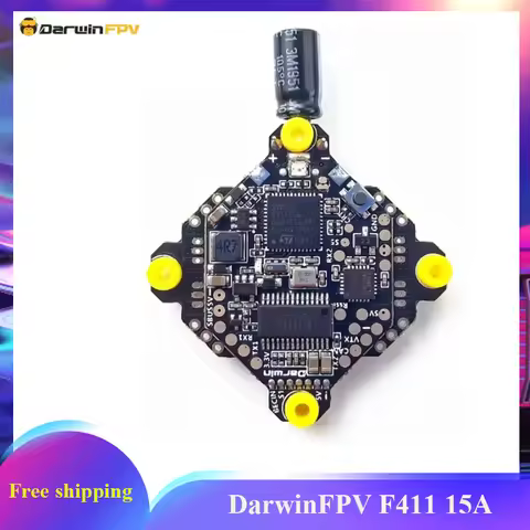 DarwinFPV F411 AIO Flight Controller Whoop Blheli_S Betaflight F4 15A OSD BEC BL_S 1-3S 4In1 ESC for