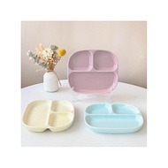 Solid Color Ceramic Compartment Plate 211 Reduced Fat Plate Quantitative Breakfast Plate Tableware H