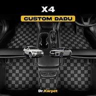 BMW X4 - Dr Karpet Custom Fit Full Set Dadu Carpet Kereta Anti-Slip 2X Tebal