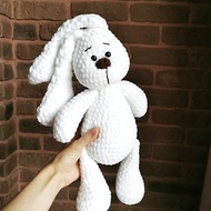 Personalized White Bunny , rabbit plush, gift for toddler, bunny decor