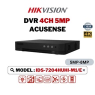 HIKVISION CCTV DVR 4CH Digital Video Decorder AcuSense Turbo HD 4 Channel 5MP-8MP iDS-7204HUHI-M1/E