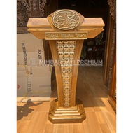Pulpit Podium pidato formal president teak wood jepara carving table lecture religious study group