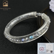 Baceda Natural Crystal 4mm Labradorite Faceted Cut Mini Cube Beaded Bracelet Healing Birthstone For 