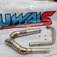 Kou mahachai open spec pipe 1set and big elbow for tmx 125 tmx 155 rusi tc125 rusi 150 rusi 175 raid