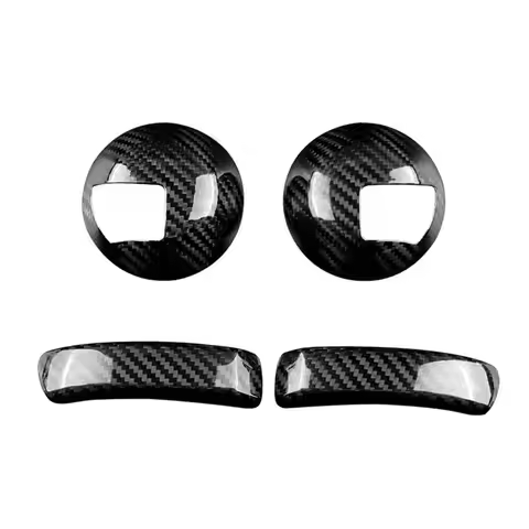 Real Hard Carbon Fiber Car Inner Door Handle Cover Trim For Fiat 500 2008-2023 Abarth 595 695 2012-2