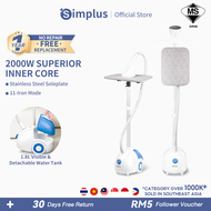 Simplus 2000W Garment Steamer Iron Steam 11-Iron Mode Stainless Steel Soleplate 34g/min Steam Output