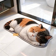Bobo 3D Anti-Slip Cat Diatomite Mat, Size 40x60 cm, Bathroom Mat