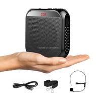 PEIONO 聲音放大器，便攜式麥克風放大器，帶顯示屏的高音量揚聲器，長時間使用適用於教師學校（黑色）