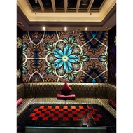 Bar Wallpaper Box Flashing Wallpaper Mass Sale KTV Wallpaper Luminous 3d European Ceiling Decoration