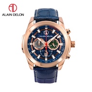 Alain Delon Watch 💯 (Ori) AD477-1582C Men Chronograph Leather Strap / Alain Delon Watch / Men Watch 